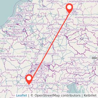 Moûtiers Salins Brandenburg an der Havel Bahn Karte