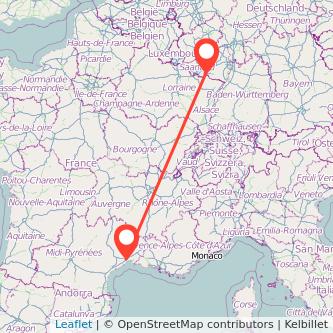 Montpellier Zweibrücken Bus Karte
