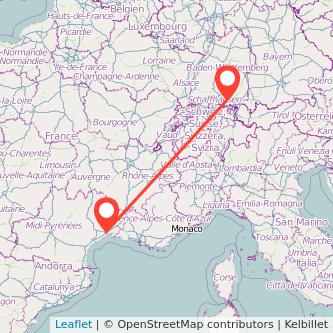 Montpellier Konstanz Mitfahrgelegenheit Karte