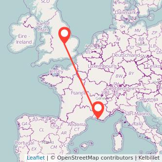 Marseille Wellingborough train map