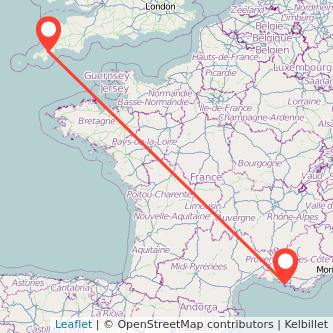 Marseille Truro train map