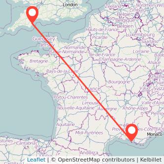 Marseille Torquay train map