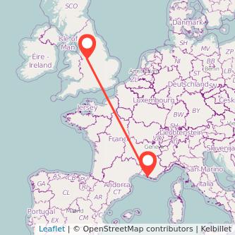 Marseille Stoke-on-Trent train map