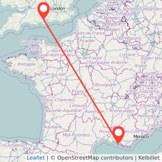 Marseille Southampton train map