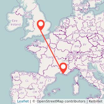 Marseille Reading train map