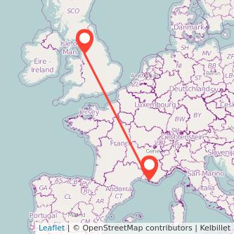 Marseille Preston train map