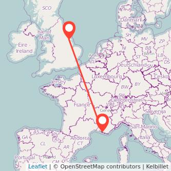 Marseille Hull train map