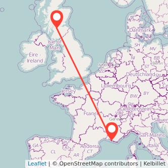 Marseille Glasgow train map