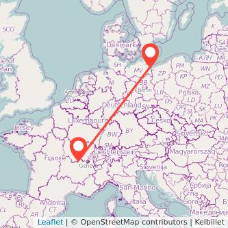 Mâcon Ückeritz Bahn Karte