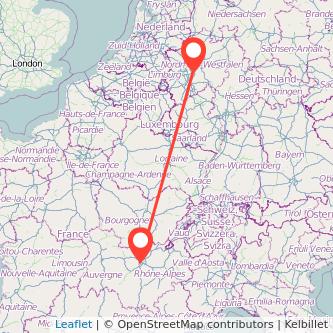 Lyon Wuppertal Mitfahrgelegenheit Karte