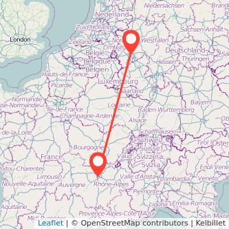 Lyon Köln Mitfahrgelegenheit Karte
