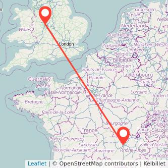 Lyon Walsall train map