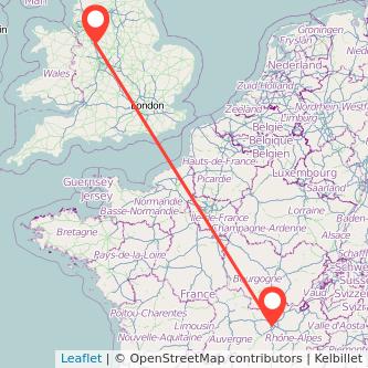 Lyon Stoke-on-Trent train map