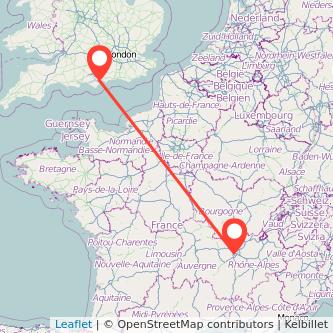 Lyon Portsmouth train map