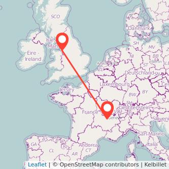 Lyon Liverpool train map