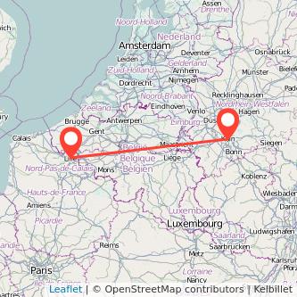 Lille Cologne train map