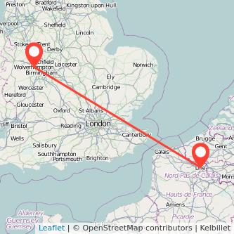 Lille Wolverhampton train map