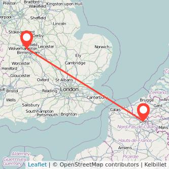 Lille Walsall bus map