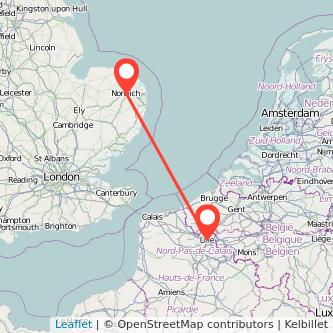 Lille Norwich bus map