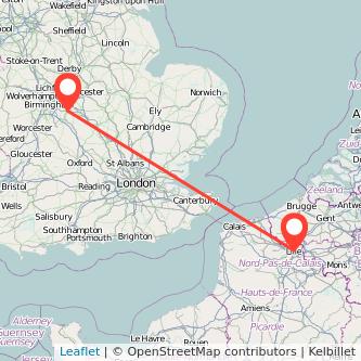 Lille Coventry bus map