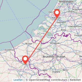 Lille Rotterdam train map