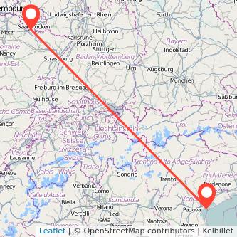 Forbach Venedig Bahn Karte