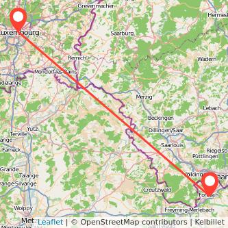 Forbach Luxemburg Bahn Karte