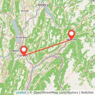 Chambéry Albertville Bahn Karte