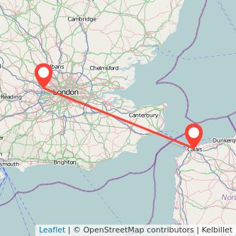 Calais Uxbridge bus map