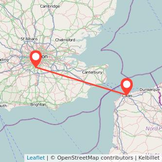 Calais Sutton bus map