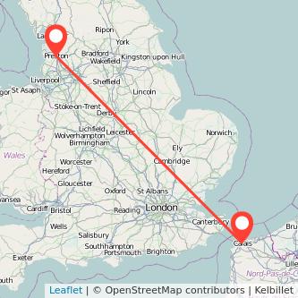 Calais Preston bus map