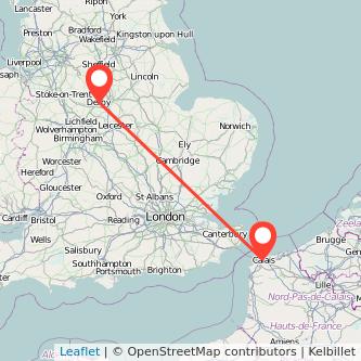 Calais Derby bus map