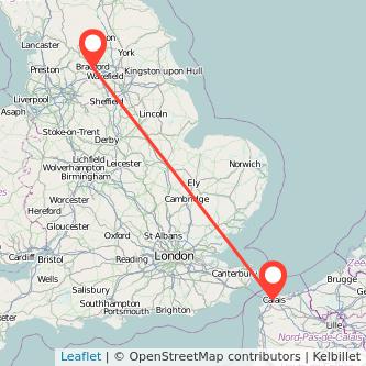 Calais Bradford bus map