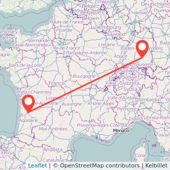 Bordeaux Sigmaringen Mitfahrgelegenheit Karte