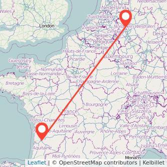 Bordeaux Duisburg Mitfahrgelegenheit Karte