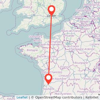 flights from london to bordeaux france