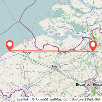 Ostend Antwerpen Bahn Karte