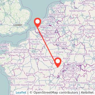 Besançon Ostend Bahn Karte
