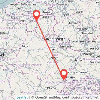 Belfort Namur Bahn Karte