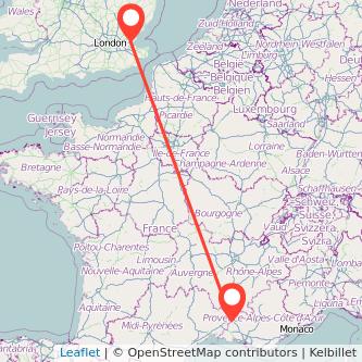 Avignon Southend-on-Sea train map