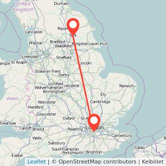 York Mitcham train map