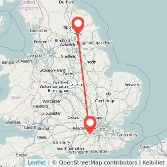 York Woking train map