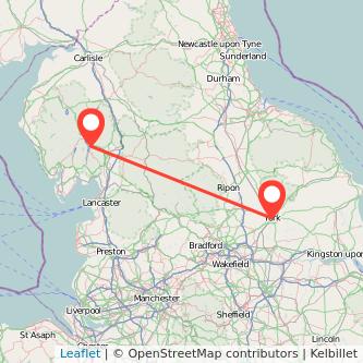 York Windermere bus map