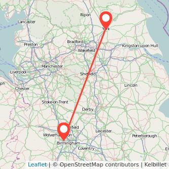 York West Bromwich train map