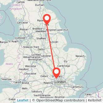 York Watford train map