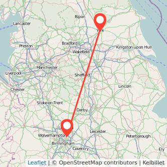 York Sutton Coldfield train map