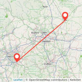 York Stockport train map