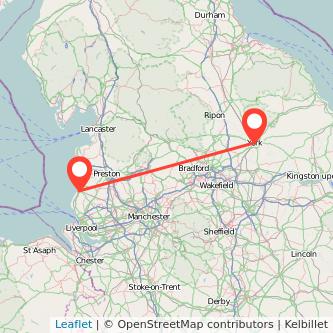 York Southport train map