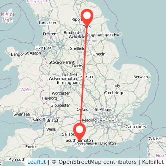 York Southampton train map