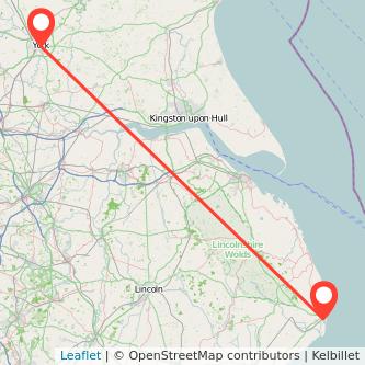 York Skegness train map